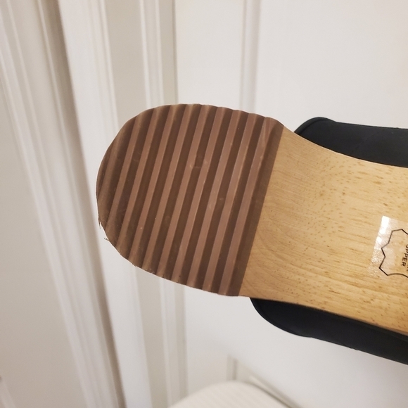 EC LOFT Black Suede Wood Clogs Size 9M, classic, casual, comfy - Picture 12 of 14